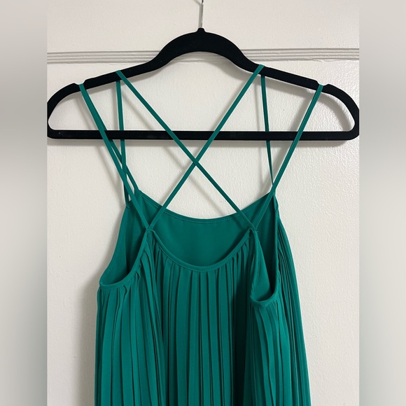 BCBGeneration pleated strappy dress - size small - teal green - Picture 7 of 13